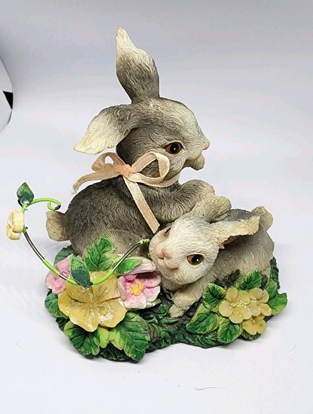 Fitz & Floyd VNT 90s Bunny Buddies Dean Griff resin Rabbit figurine Collectable